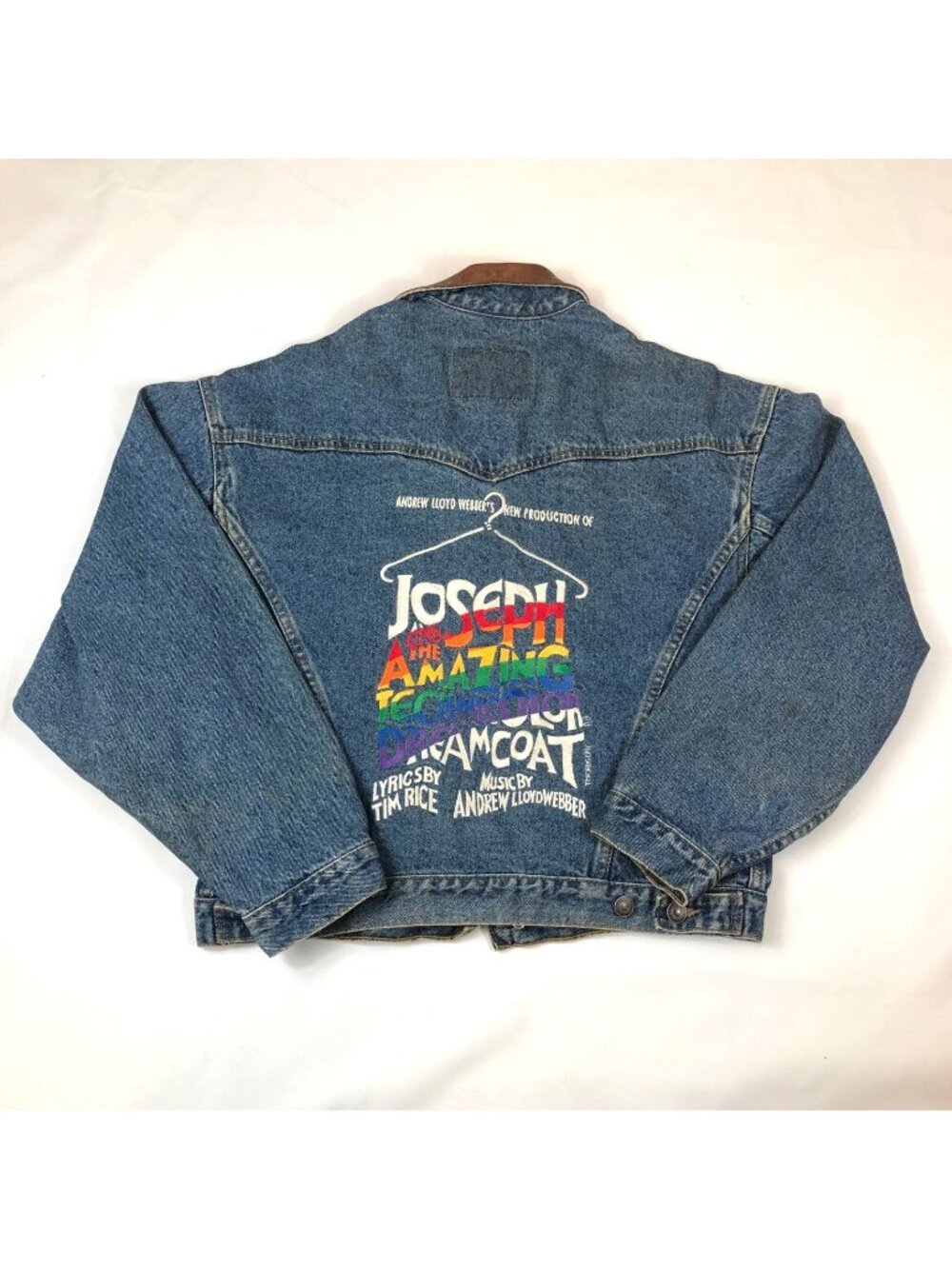 Vintage Joseph Amazing Technicolor Dreamcoat Embroidered Denim Jean Jacket Small